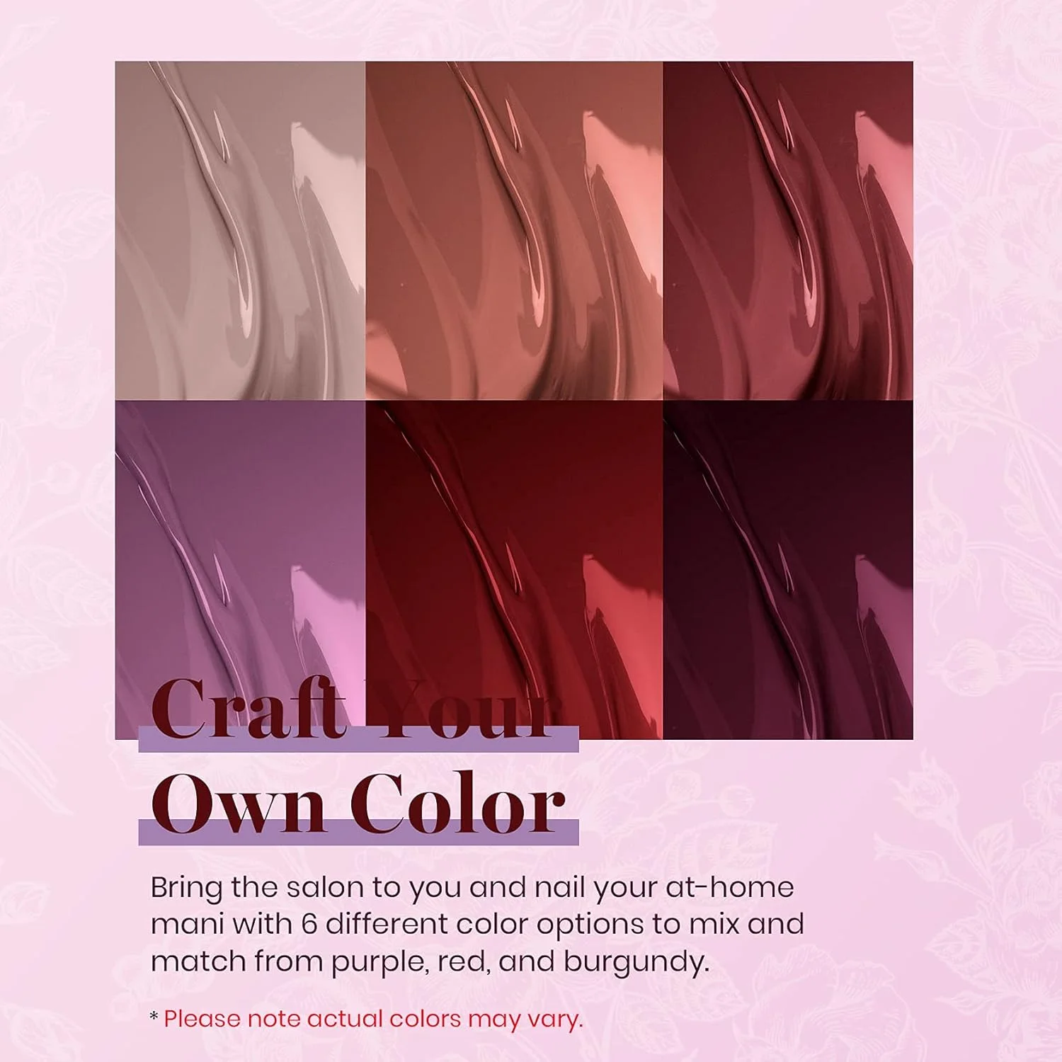 لاک ژل ناخن بیتلز، ست لاک ژل هلویی صورتی، رنگ پوست، بنفش، قرمز بورگاندی، کیت ژل یو وی، طراحی ناخن، هدیه روز ولنتاین برای زنان و دختران