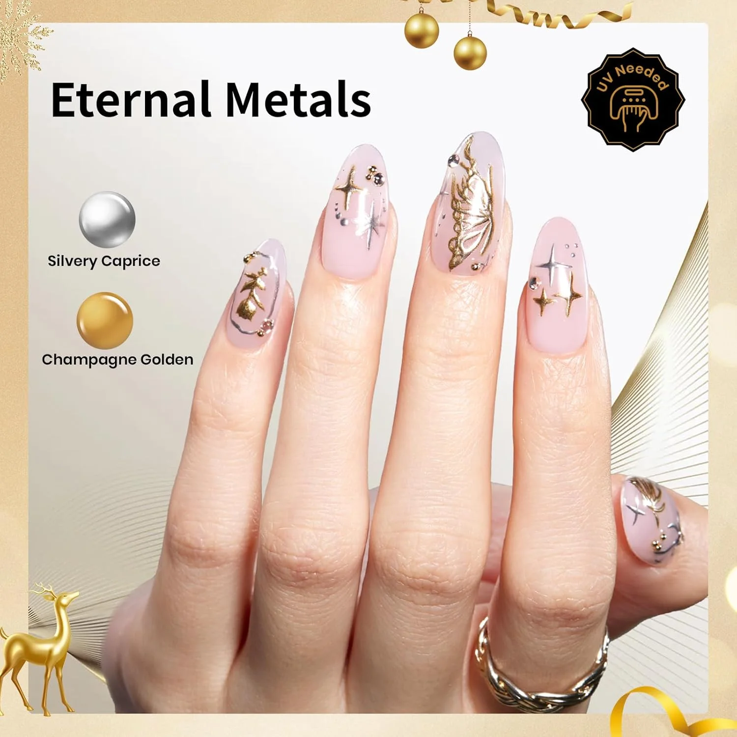 ست لاک ژل متالیک طراحی ناخن بیتلز، نقره ای، برنزی، طلایی، 2 عددی، لاک ژل طراحی ناخن کروم سه بعدی با جلوه براق برای طراحی ناخن با قلم موی نازک، مناسب مانیکور فرانسوی خانگی، نیاز به خشک شدن با دستگاه ست لاک ژل متالیک طراحی ناخن بیتلز، نقره ای، برنزی، طلایی، 2 عددی، لاک ژل طراحی ناخن کروم سه بعدی با جلوه براق برای طراحی ناخن با قلم موی نازک، مناسب مانیکور فرانسوی خانگی، نیاز به خشک شدن با دستگاه