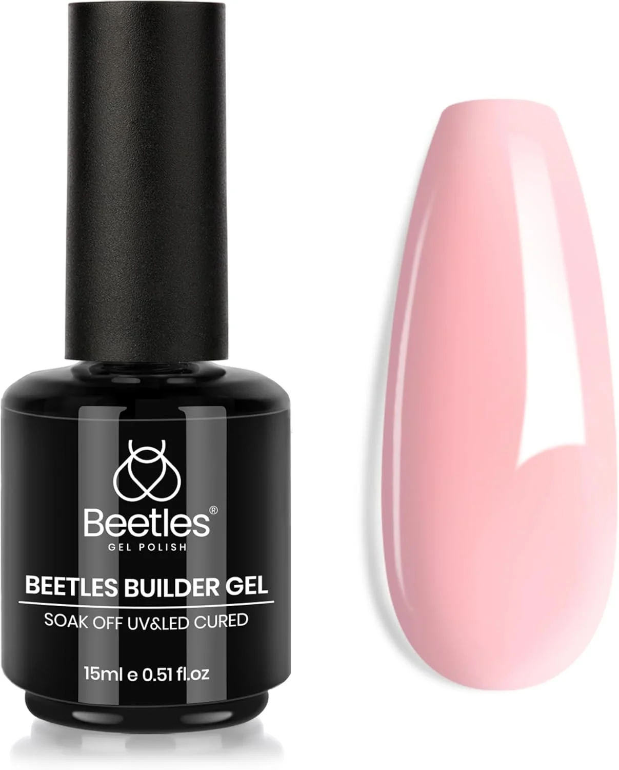 ژل بیلدر ناخن صورتی Beetles، 7 در 1، 29.57 میلی لیتر (بسته 1 عددی)، ماندگاری طولانی، ژل ناخن مصنوعی، روکش براق، صورتی یکدست، ست زیبایی ناخن زنانه