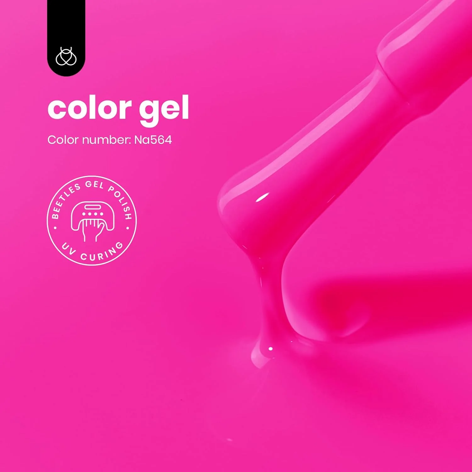 لاک ژل ناخن بیتلز در رنگ صورتی نئون - 15 میلی لیتر بدون HEMA، ماندگار و پر جنب و جوش، زمزمه های تابستانی، بطری رنگارنگ، مانیکور هنری، 0.51 Fl Oz