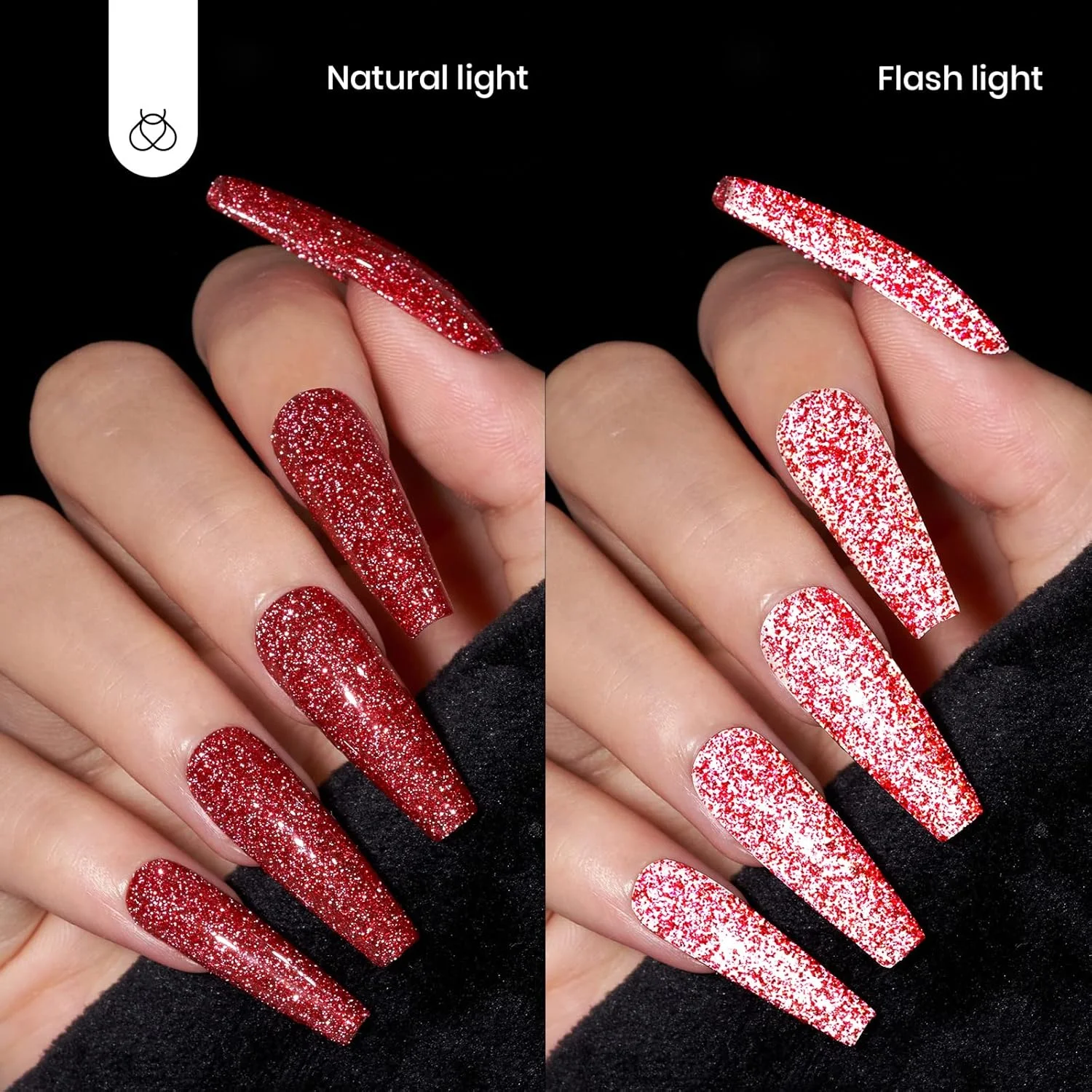 لاک ژل قرمز اکلیلی Beetles - 15ml، لاک ژل قرمز الماسی درخشان برای دختران و بانوان - خیساندنی، شامل لامپ ناخن UV