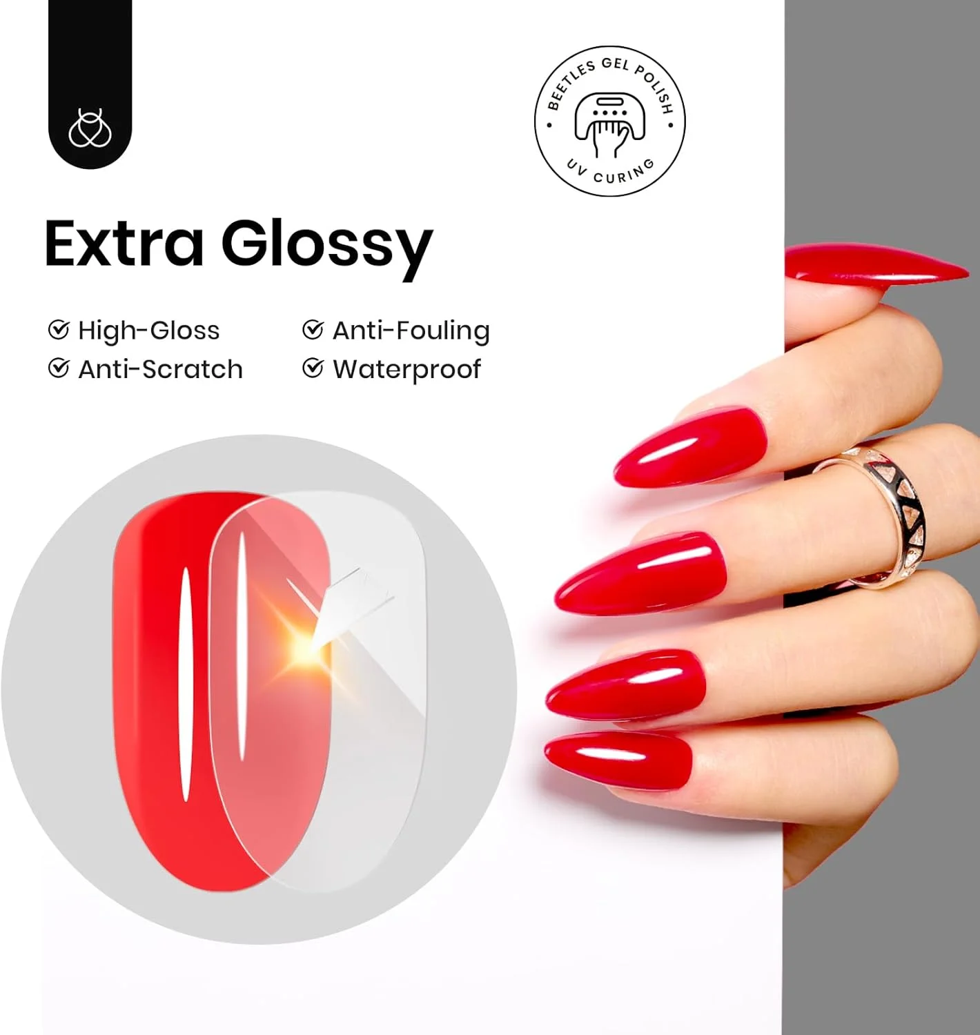 لاک ژل تاپ کت Beetles - لاک ژل براق کننده فوق العاده 15 میلی لیتر، با پوشش درخشان و ماندگاری طولانی، قابل استفاده با دستگاه UV و مناسب برای طراحی ناخن در خانه، هدیه ای برای خانم ها لاک ژل تاپ کت Beetles - لاک ژل براق کننده فوق العاده 15 میلی لیتر، با پوشش درخشان و ماندگاری طولانی، قابل استفاده با دستگاه UV و مناسب برای طراحی ناخن در خانه، هدیه ای برای خانم ها