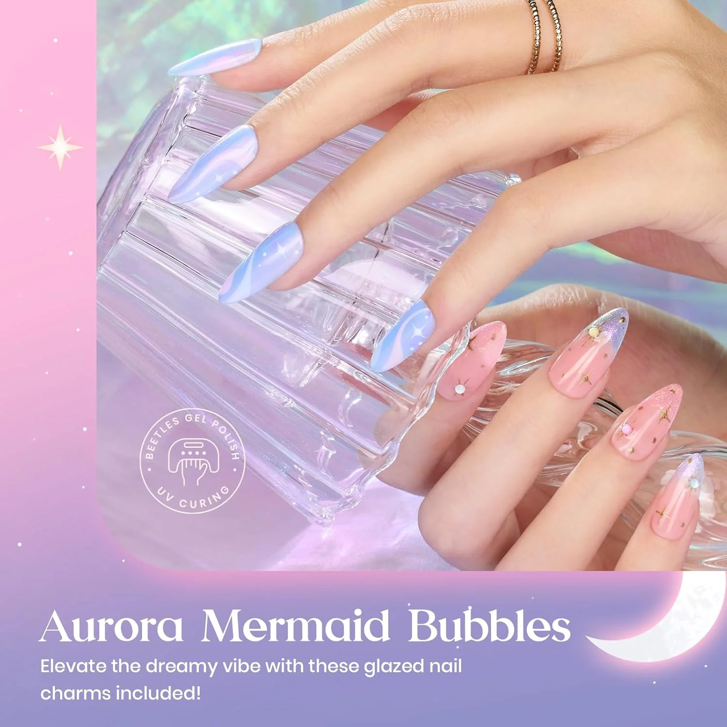 لاک ژل ناخن مرواریدی بیتلز، 6 رنگ آبی براق، صورتی، بنفش، ست پری دریایی، هدیه برای خانم ها لاک ژل ناخن مرواریدی بیتلز، 6 رنگ آبی براق، صورتی، بنفش، ست پری دریایی، هدیه برای خانم ها