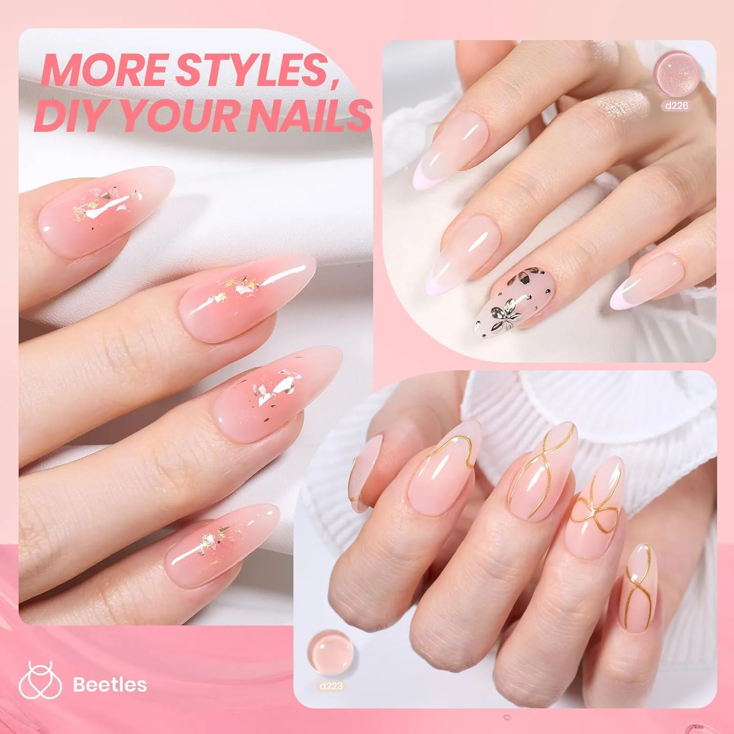 مجموعه لاک ژل ژله ای بیتلز، 6 رنگ، رنگ های خنثی و صورتی، با درخشش طبیعی، نیمه شفاف، لاک ژل یو وی، مجموعه آب میوه هلو، مناسب برای مانیکور فرانسوی، هدیه برای خانم ها مجموعه لاک ژل ژله ای بیتلز، 6 رنگ، رنگ های خنثی و صورتی، با درخشش طبیعی، نیمه شفاف، لاک ژل یو وی، مجموعه آب میوه هلو، مناسب برای مانیکور فرانسوی، هدیه برای خانم ها