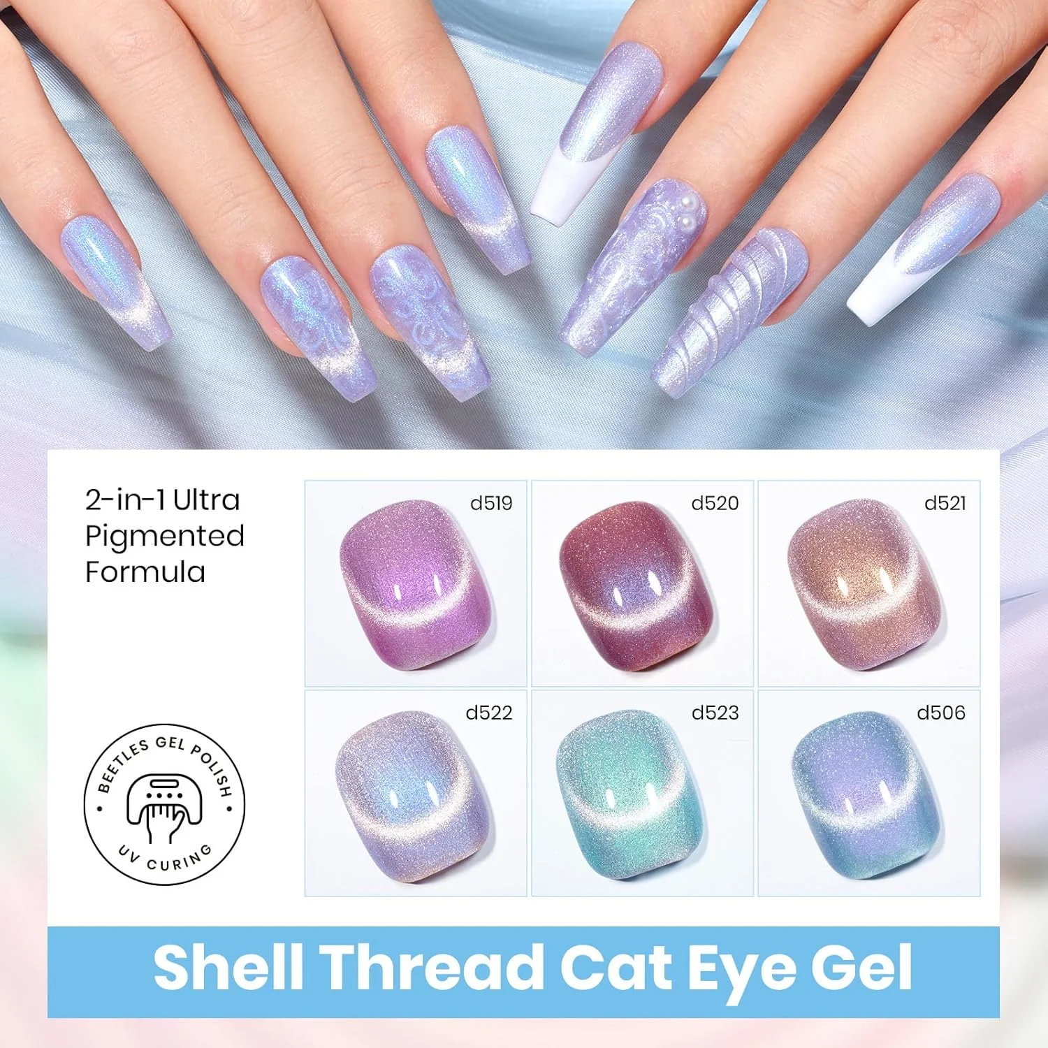 لاک ژل چشم گربه ای بیلز، 6 رنگ لاک ژل چشم گربه ای مرواریدی براق بنفش طلایی آبی LED پاییزی/زمستانی اکلیلی با آهنربا و قلم دو طرفه برای زنان DIY خانگی لاک ژل چشم گربه ای بیلز، 6 رنگ لاک ژل چشم گربه ای مرواریدی براق بنفش طلایی آبی LED پاییزی/زمستانی اکلیلی با آهنربا و قلم دو طرفه برای زنان DIY خانگی
