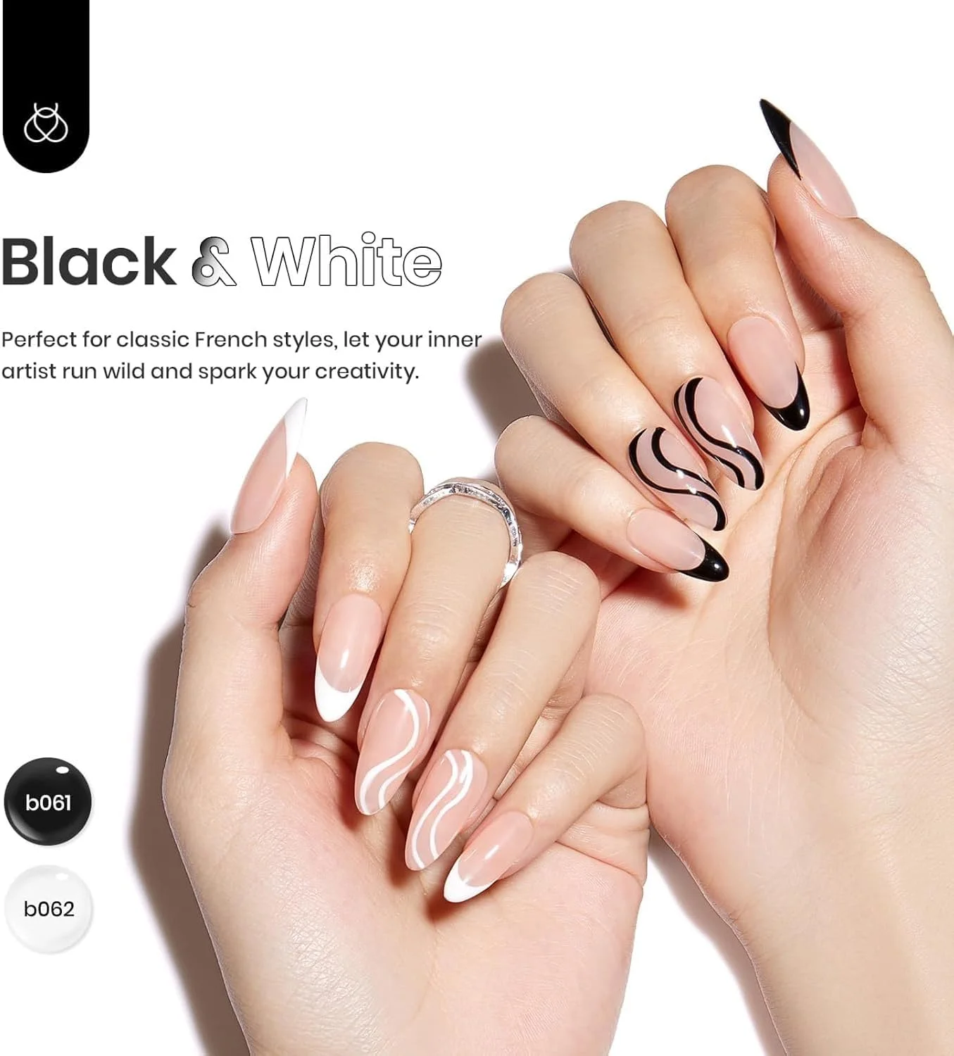 مجموعه لاک ژل طراحی ناخن بیتلز - 2 رنگ محبوب مشکی و سفید، رنگ ژل طراحی برای طراحی های چرخشی ناخن، قلم موی نازک طراحی ناخن، لاک ژل طراحی ناخن، جعبه هدیه مجموعه لاک ژل طراحی ناخن بیتلز - 2 رنگ محبوب مشکی و سفید، رنگ ژل طراحی برای طراحی های چرخشی ناخن، قلم موی نازک طراحی ناخن، لاک ژل طراحی ناخن، جعبه هدیه