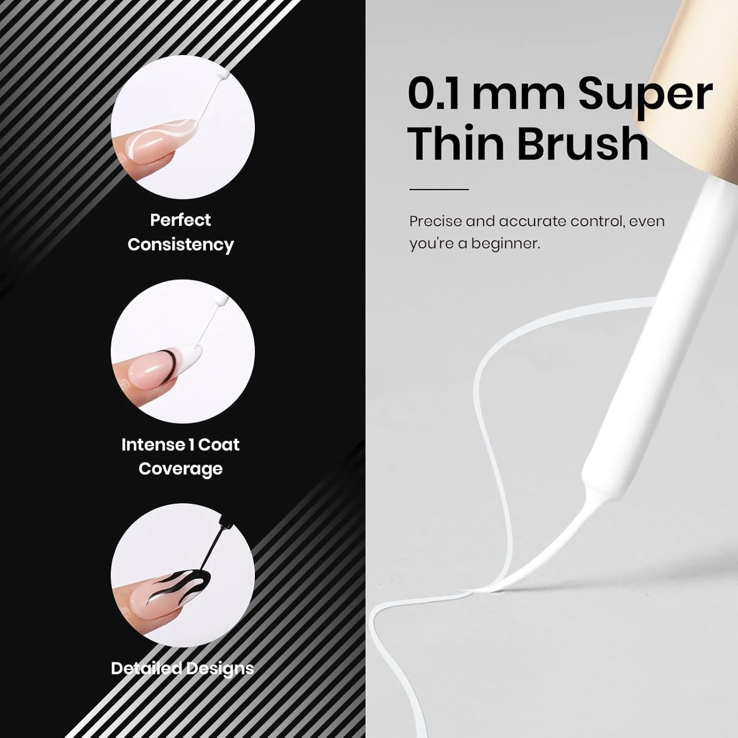 مجموعه لاک ژل طراحی ناخن بیتلز - 2 رنگ محبوب مشکی و سفید، رنگ ژل طراحی برای طراحی های چرخشی ناخن، قلم موی نازک طراحی ناخن، لاک ژل طراحی ناخن، جعبه هدیه مجموعه لاک ژل طراحی ناخن بیتلز - 2 رنگ محبوب مشکی و سفید، رنگ ژل طراحی برای طراحی های چرخشی ناخن، قلم موی نازک طراحی ناخن، لاک ژل طراحی ناخن، جعبه هدیه