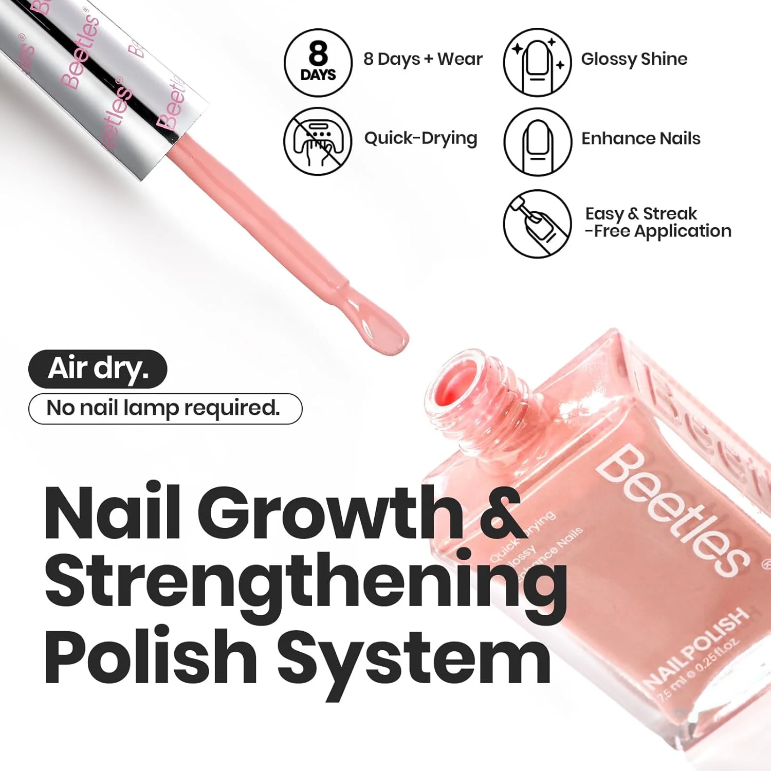 لاک ناخن ژلی بیتلز - مجموعه 6 رنگ پاستلی صورتی آبی زرد بنفش، خشک شدن سریع، مناسب طراحی ناخن در خانه و سالن، هدیه برای بانوان