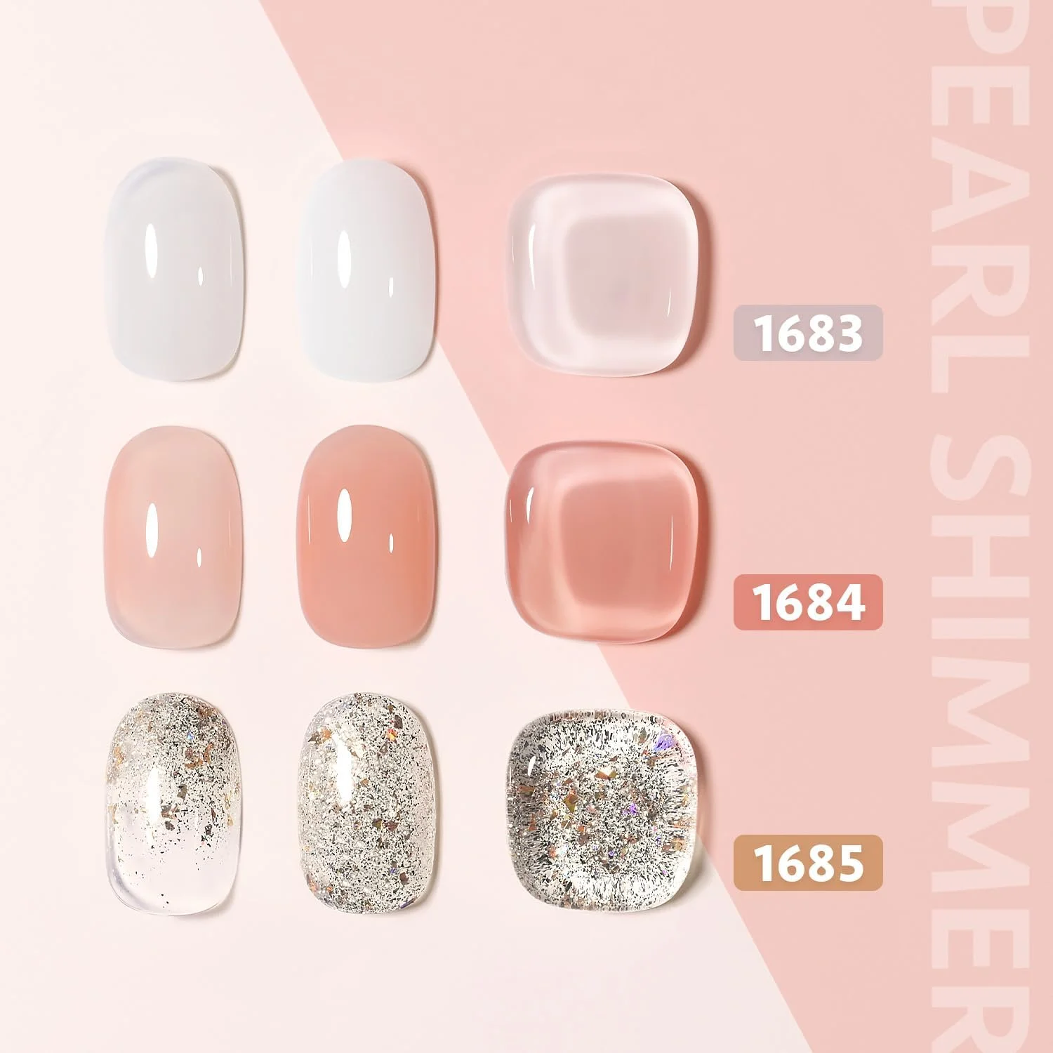 لاک ژل ناخن شیری سفید GAOY، ۳ رنگ ۱۶ میلی لیتر ژله ای براق، ست لاک ژل UV لاک ژل ناخن شیری سفید GAOY، ۳ رنگ ۱۶ میلی لیتر ژله ای براق، ست لاک ژل UV