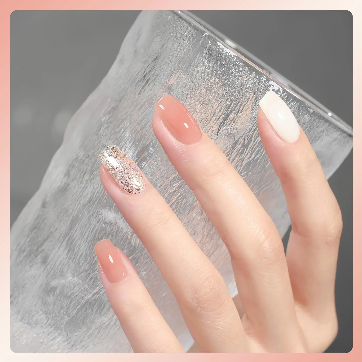 لاک ژل ناخن شیری سفید GAOY، ۳ رنگ ۱۶ میلی لیتر ژله ای براق، ست لاک ژل UV لاک ژل ناخن شیری سفید GAOY، ۳ رنگ ۱۶ میلی لیتر ژله ای براق، ست لاک ژل UV