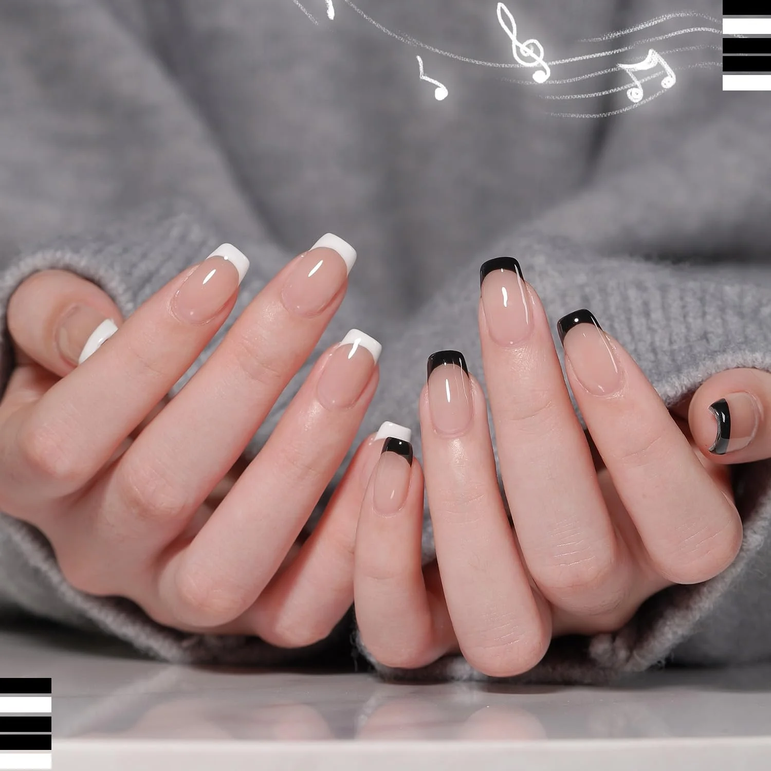 کیت لاک ژل ناخن GAOY، ۳ رنگ ۱۶ میلی لیتر سفید قرمز مشکی، ست لاک ژل UV - والس ظریف