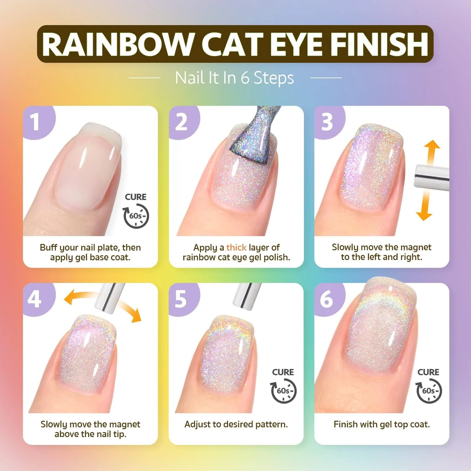 لاک ژل چشم گربه ای GAOY، لاک ناخن اکلیلی هولوگرافیک با آهنربا، ژل UV بازتابنده شفاف 16 میلی لیتری برای طراحی ناخن، 1394 نقره ای رنگین کمانی لاک ژل چشم گربه ای GAOY، لاک ناخن اکلیلی هولوگرافیک با آهنربا، ژل UV بازتابنده شفاف 16 میلی لیتری برای طراحی ناخن، 1394 نقره ای رنگین کمانی