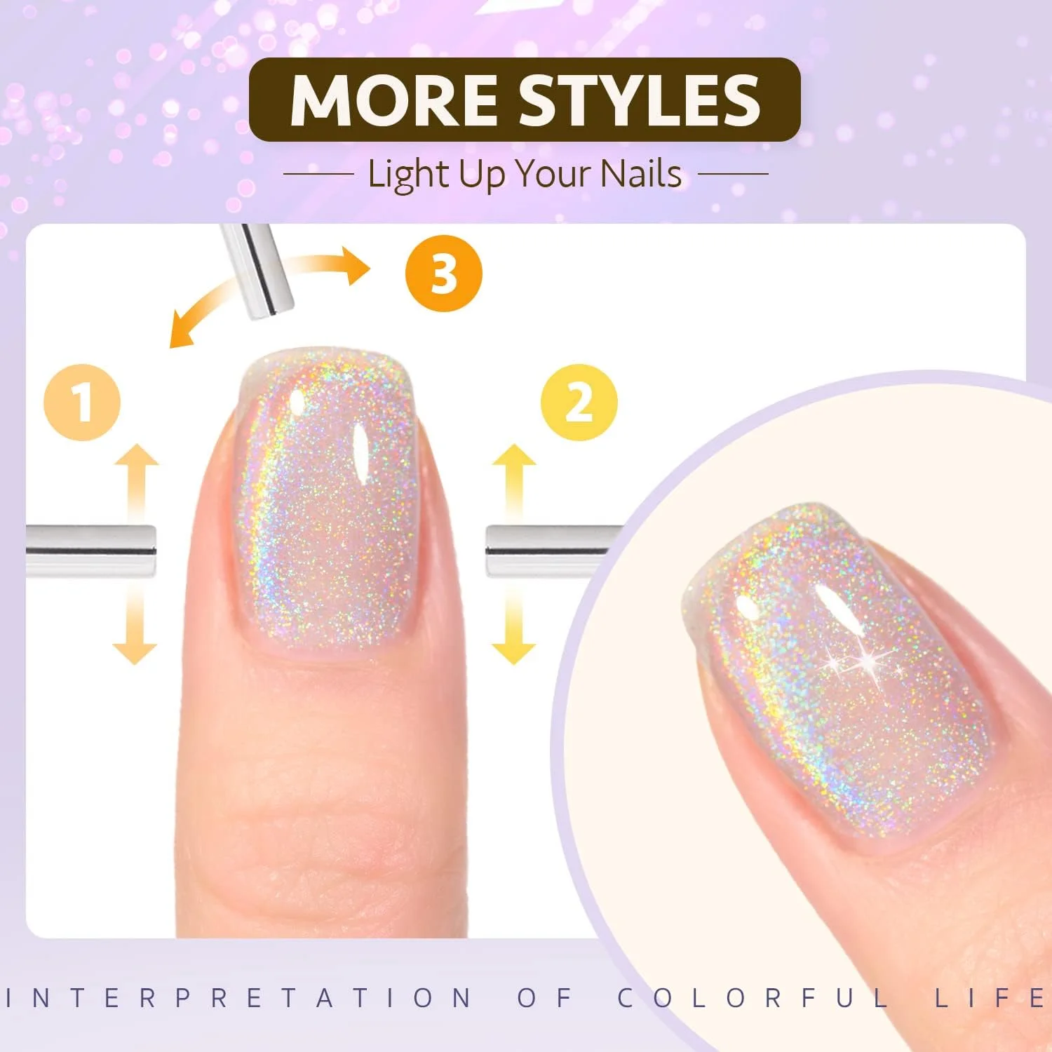 لاک ژل چشم گربه ای GAOY، لاک ناخن اکلیلی هولوگرافیک با آهنربا، ژل UV بازتابنده شفاف 16 میلی لیتری برای طراحی ناخن، 1394 نقره ای رنگین کمانی لاک ژل چشم گربه ای GAOY، لاک ناخن اکلیلی هولوگرافیک با آهنربا، ژل UV بازتابنده شفاف 16 میلی لیتری برای طراحی ناخن، 1394 نقره ای رنگین کمانی