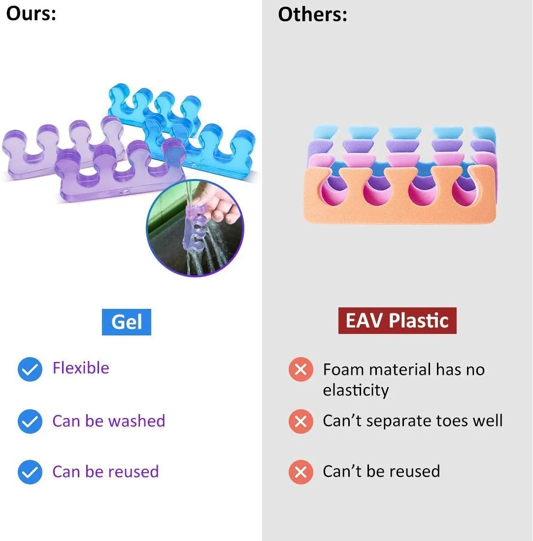 جدا کننده انگشتان پا KASTWAVE، جدا کننده انگشتان پا برای لاک ناخن، جدا کننده انگشتان پا برای جداسازی ناخن های پا و همچنین تسکین علائم انحراف شست پا. جدا کننده انگشتان پا KASTWAVE، جدا کننده انگشتان پا برای لاک ناخن، جدا کننده انگشتان پا برای جداسازی ناخن های پا و همچنین تسکین علائم انحراف شست پا.