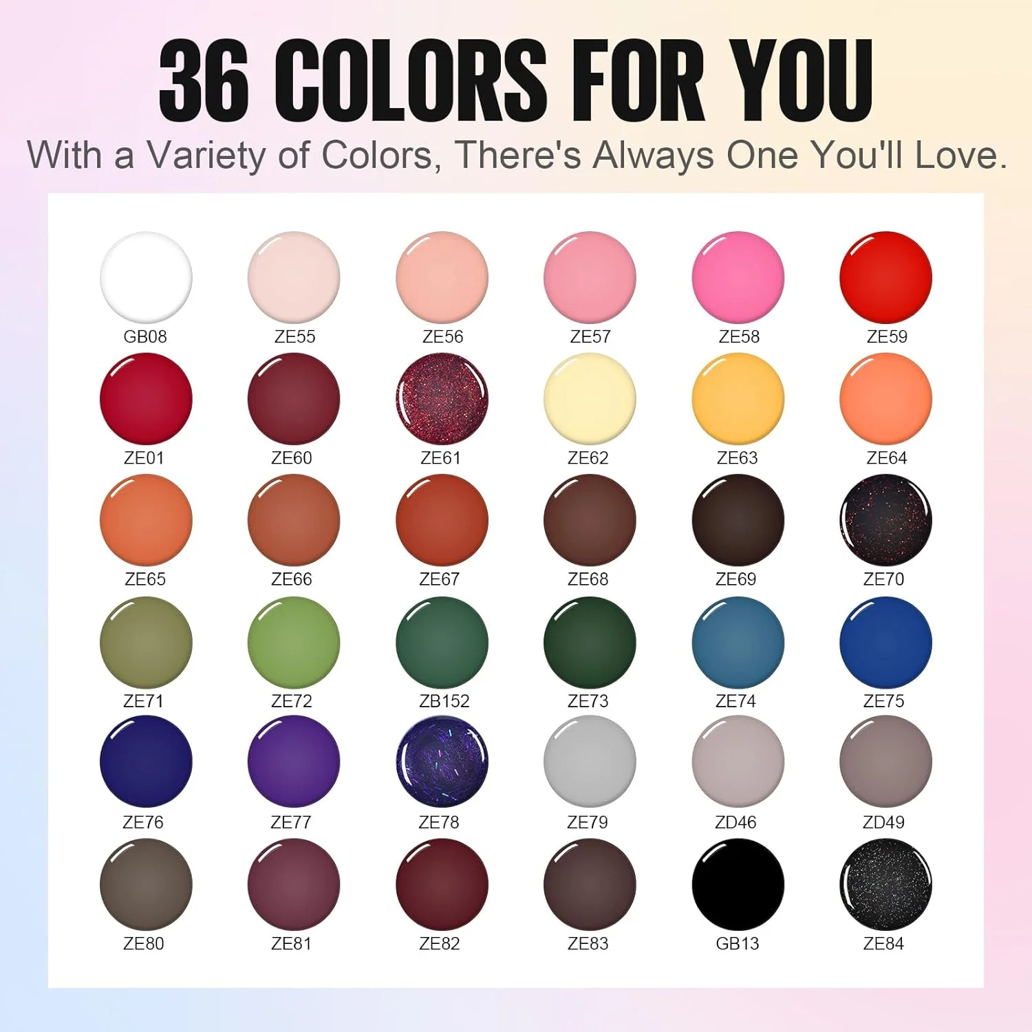 مجموعه لاک ژل 40 عددی TOMICCA، 36 لاک ژل قرمز تیره و چند رنگ، مجموعه 4 عددی لاک پایه و روکش با ژل بلومینگ و نوک ناخن برای استودیوهای ناخن و کیت مانیکور خانگی DIY