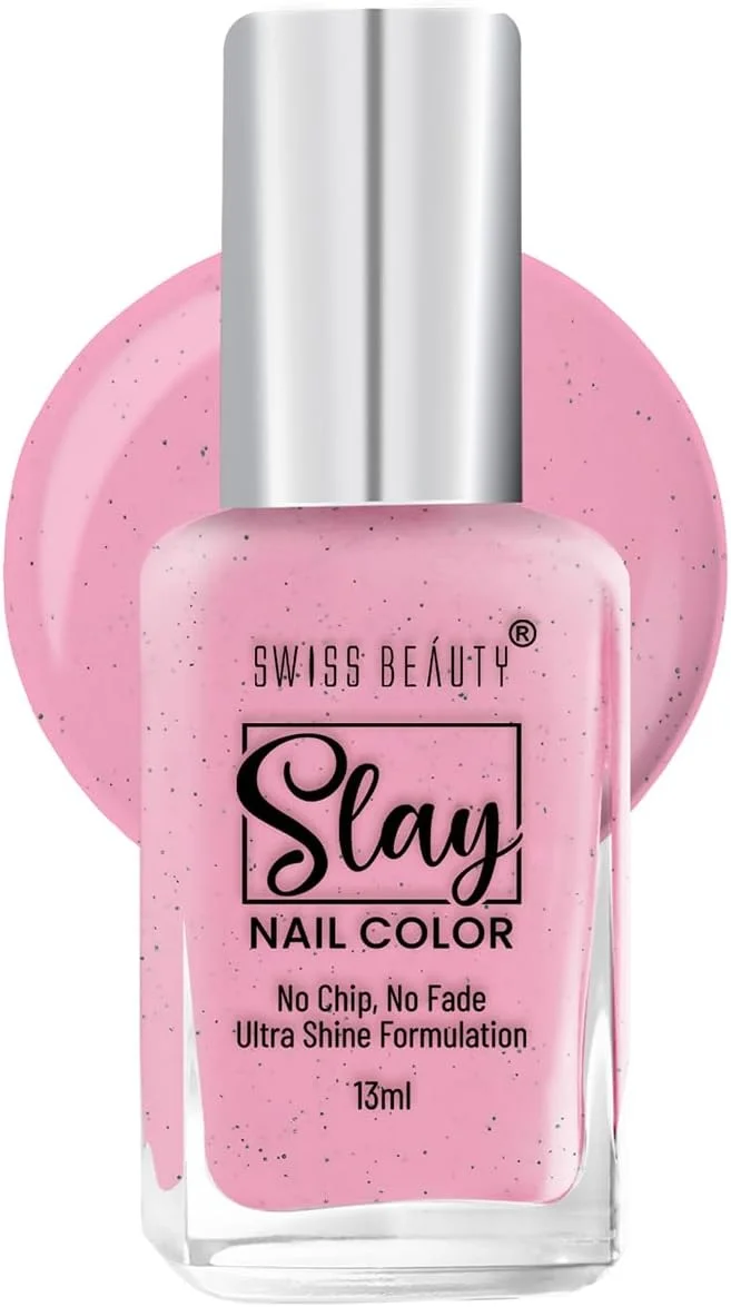 لاک ناخن سوییس بیوتی مدل Slay، فرمولاسیون براق، ماندگاری بالا، 13 میلی لیتر، رنگ - صورتی آتشین