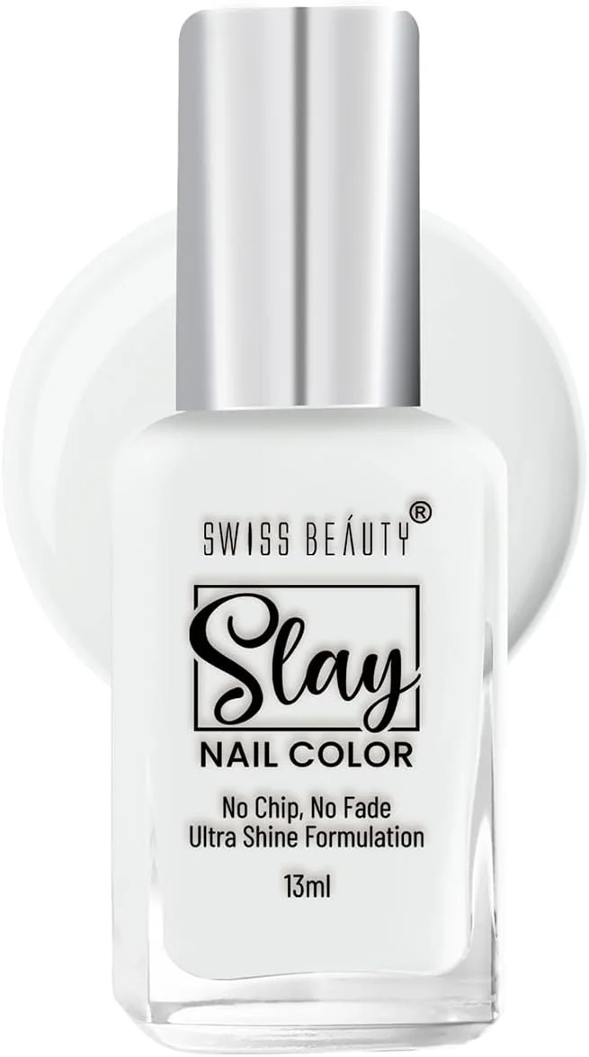 لاک ناخن Swiss Beauty Slay | خشک شدن سریع | فرمول ضد پوسته شدن | لاک ناخن با روکش براق | رنگ: کرم بژ، 13 میلی لیتر