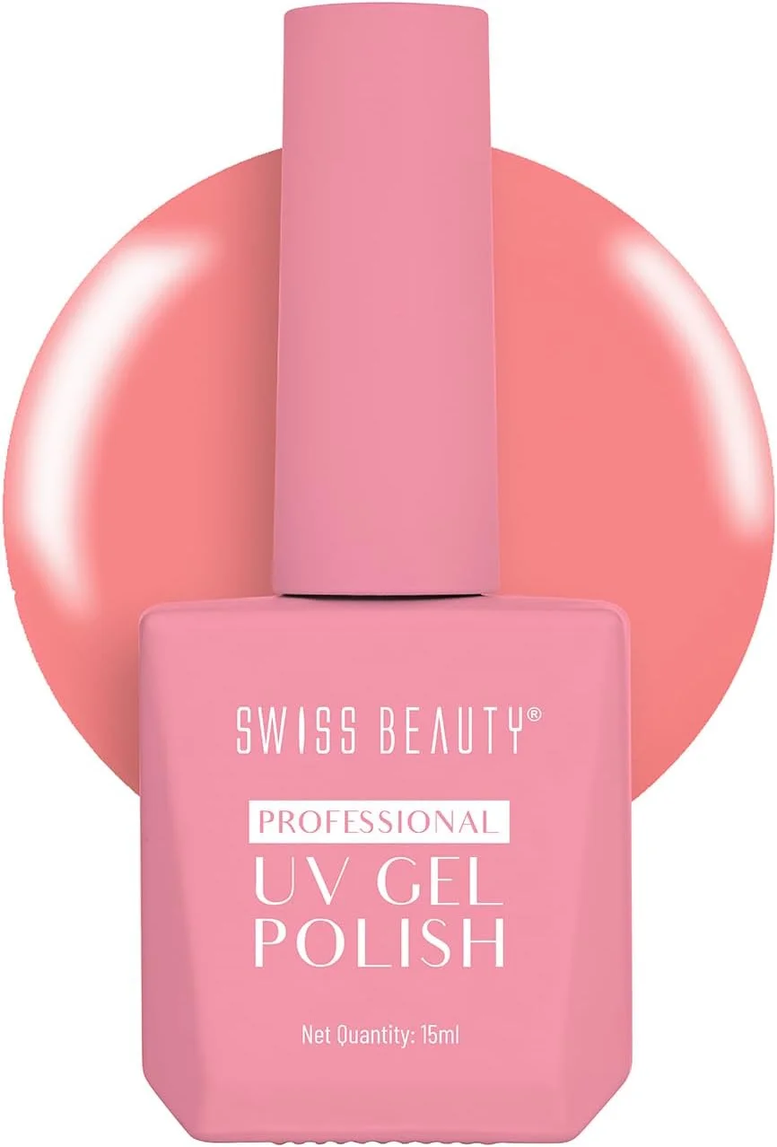 لاک ژل ناخن حرفه ای Swiss Beauty، ماندگاری تا 21 روز، پوشش فوق العاده براق، بدون لب پر شدن، بدون لک شدن، لاک ناخن با خشک شدن سریع، رنگ -22، 15 میلی لیتر