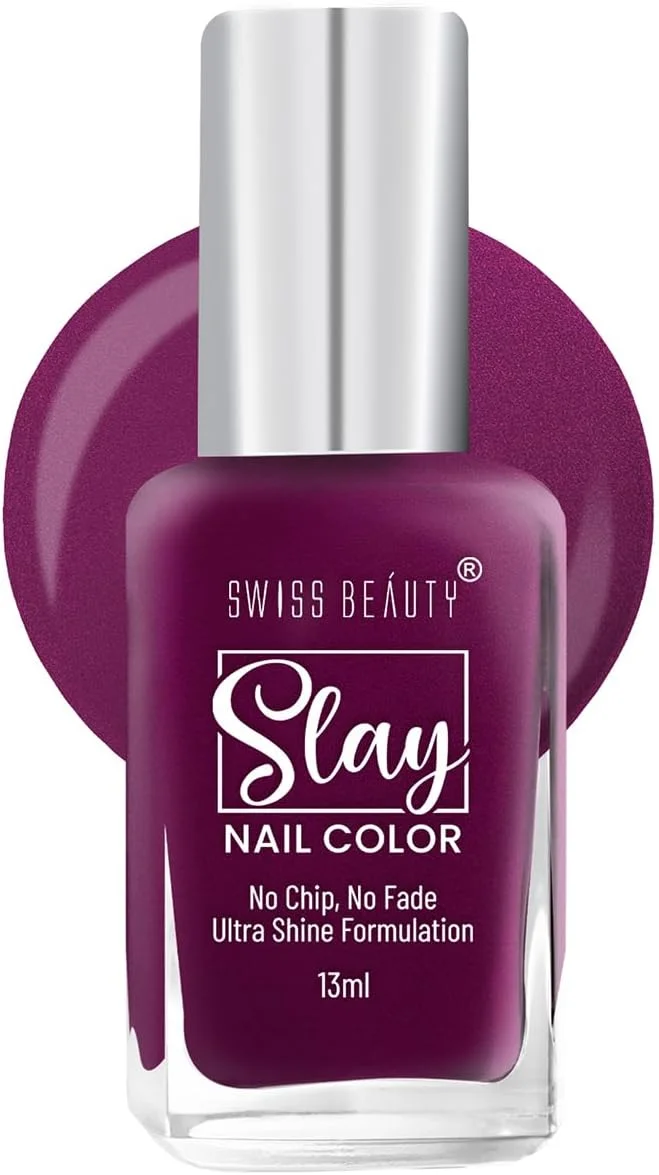 لاک ناخن سوئیس بیوتی اسلی | پوشش براق، ماندگاری بالا | مقاوم در برابر لب پر شدن، خشک شدن سریع | رنگ - Shine Wine، 25 میلی لیتر