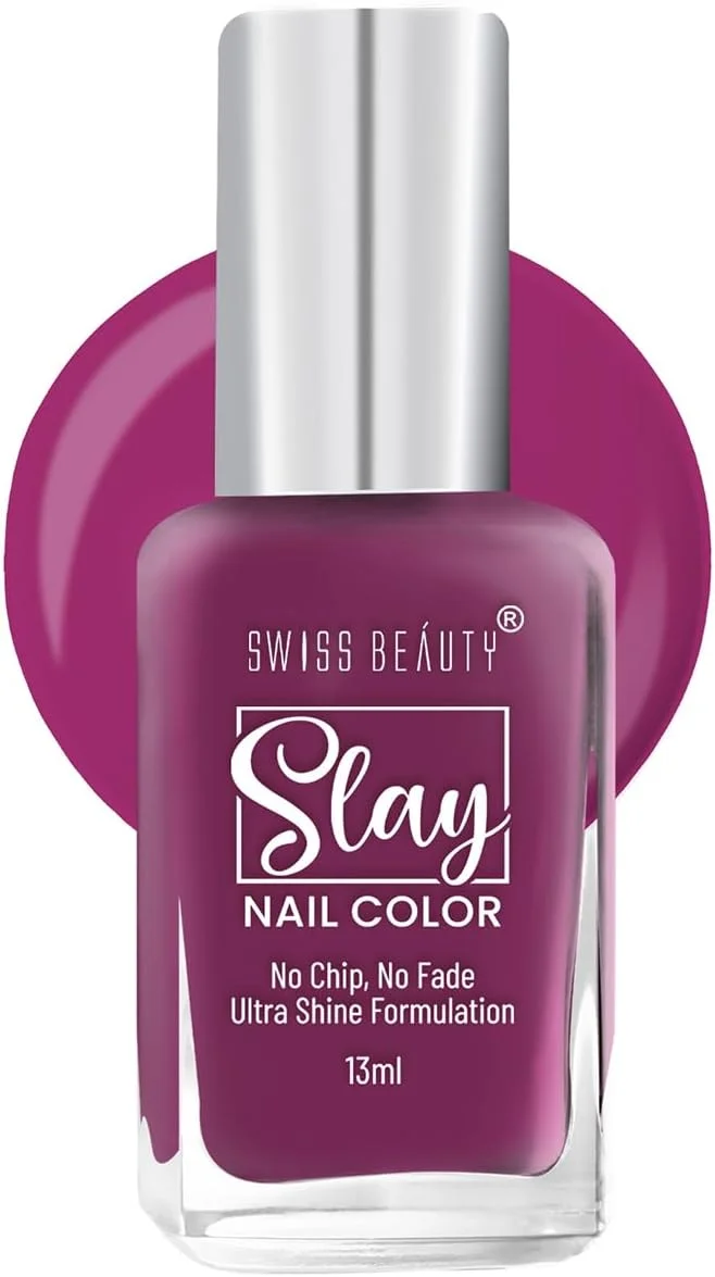 لاک ناخن سوییس بیوتی اسلی | خشک شدن سریع | فرمول ضد تراشه | لاک ناخن با روکش براق | رنگ: تمشکی، 13 میلی لیتر لاک ناخن سوییس بیوتی اسلی | خشک شدن سریع | فرمول ضد تراشه | لاک ناخن با روکش براق | رنگ: تمشکی، 13 میلی لیتر