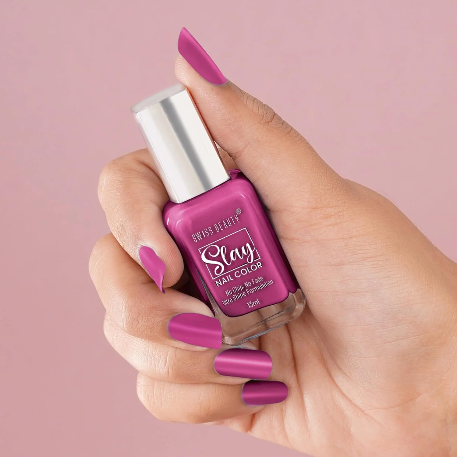 لاک ناخن سوییس بیوتی اسلی | خشک شدن سریع | فرمول ضد تراشه | لاک ناخن با روکش براق | رنگ: تمشکی، 13 میلی لیتر لاک ناخن سوییس بیوتی اسلی | خشک شدن سریع | فرمول ضد تراشه | لاک ناخن با روکش براق | رنگ: تمشکی، 13 میلی لیتر