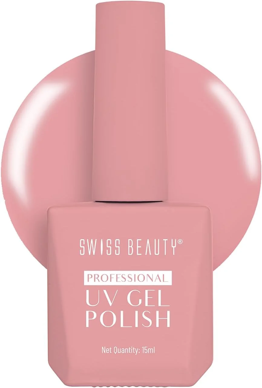لاک ژل ناخن حرفه ای Swiss Beauty، ماندگاری تا 21 روز، پوشش فوق العاده براق، بدون لب پر شدن، بدون لک شدن، لاک ناخن با خشک شدن سریع، شماره 08، 15 میلی لیتر