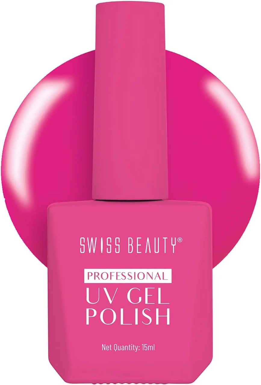 لاک ژل ناخن حرفه ای Swiss Beauty، ماندگاری تا 21 روز، پوشش فوق العاده براق، بدون لب پر شدن، بدون لک شدن، لاک ناخن با خشک شدن سریع، رنگ -23، 15 میلی لیتر
