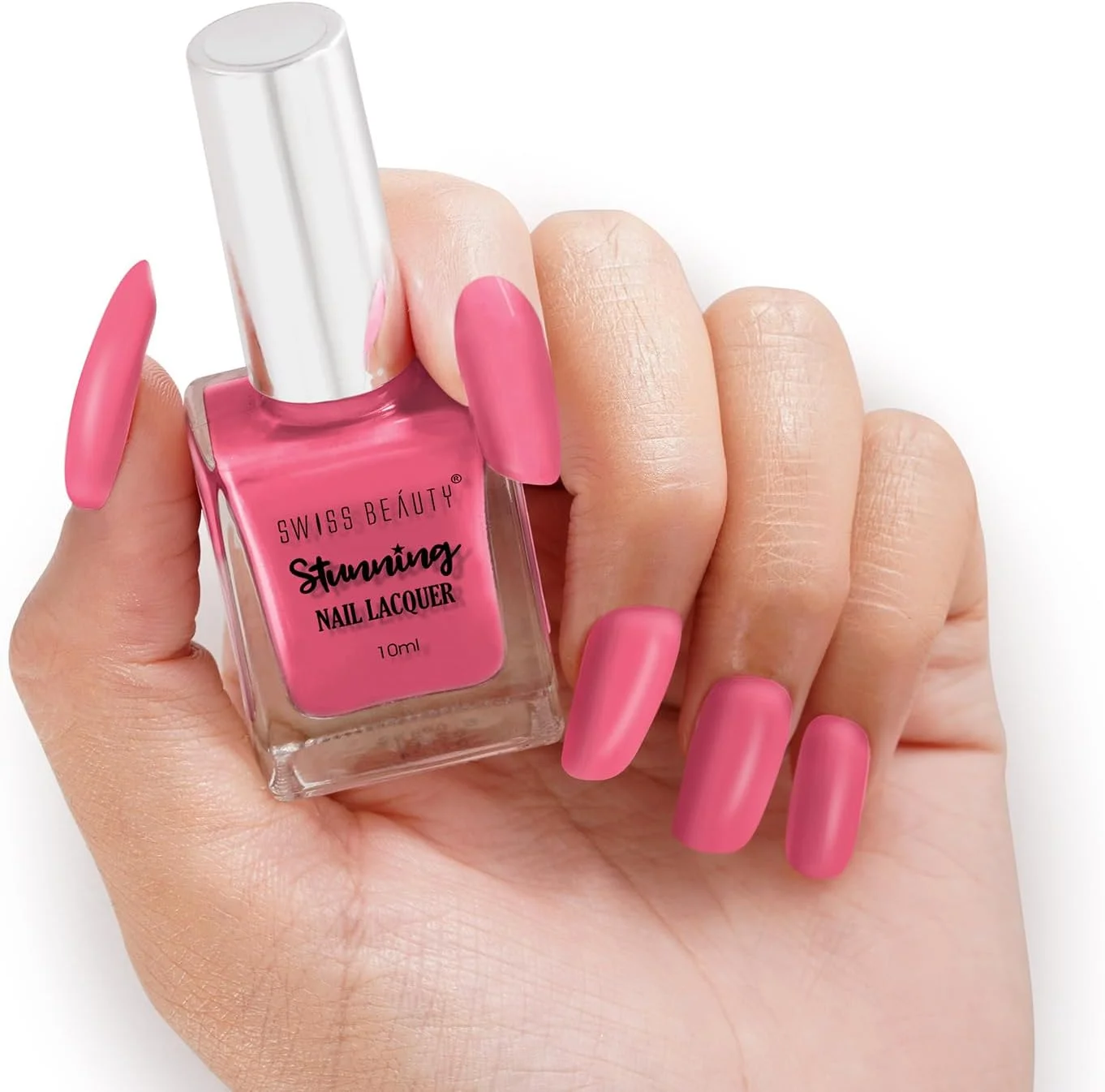 لاک ناخن خیره کننده Swiss Beauty، شماره رنگ - 12، صورتی عالی | 10 میلی لیتر