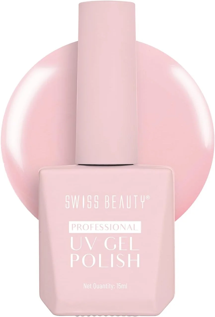 لاک ژل ناخن حرفه ای Swiss Beauty، ماندگاری تا 21 روز، پوشش فوق العاده براق، بدون لب پر شدن، بدون لک شدن، لاک ناخن با خشک شدن سریع، رنگ -06، 15 میلی لیتر