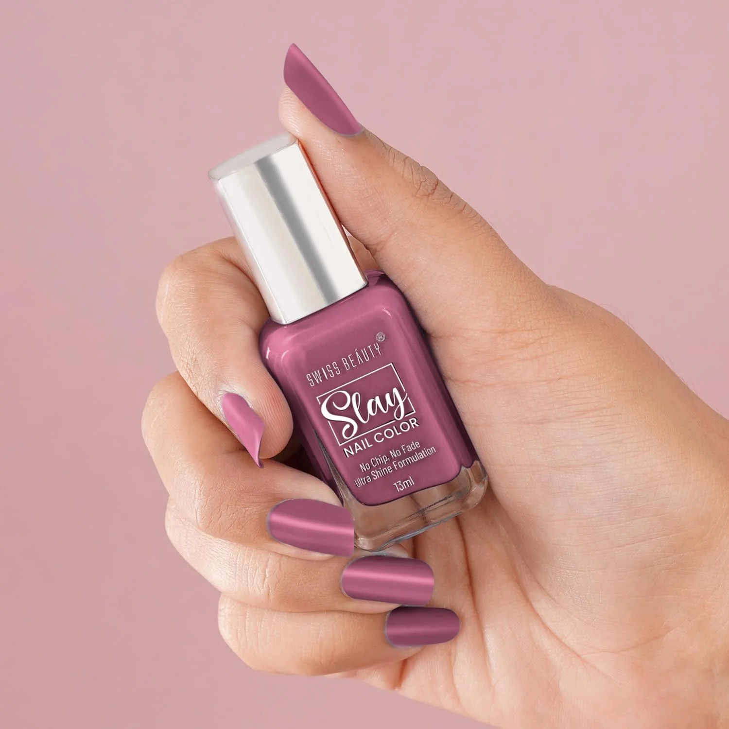 لاک ناخن سوییس بیوتی مدل Slay، فرمولاسیون درخشان، ماندگاری طولانی، 13 میلی لیتر، رنگ - مونیخ