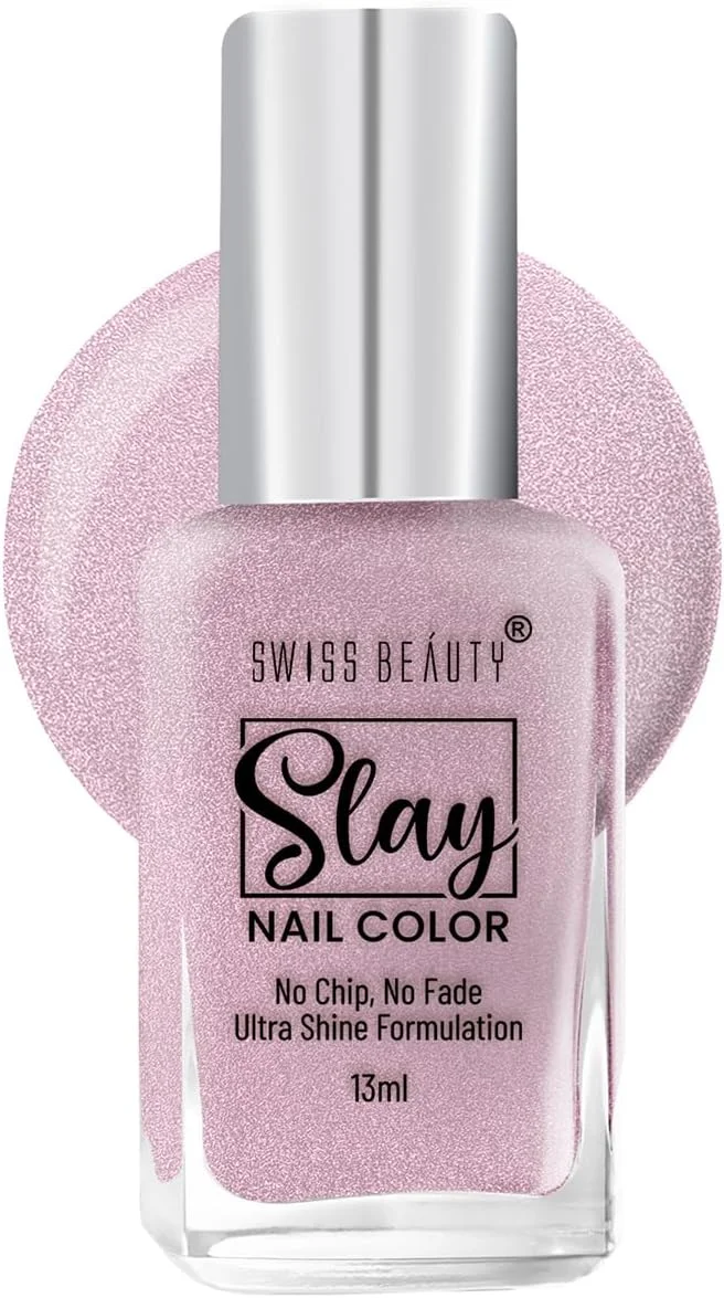 لاک ناخن Swiss Beauty Slay | خشک شدن سریع | فرمول ضد پریدگی | لاک ناخن با روکش براق | رنگ: Sheer Elegance، 13 میلی لیتر
