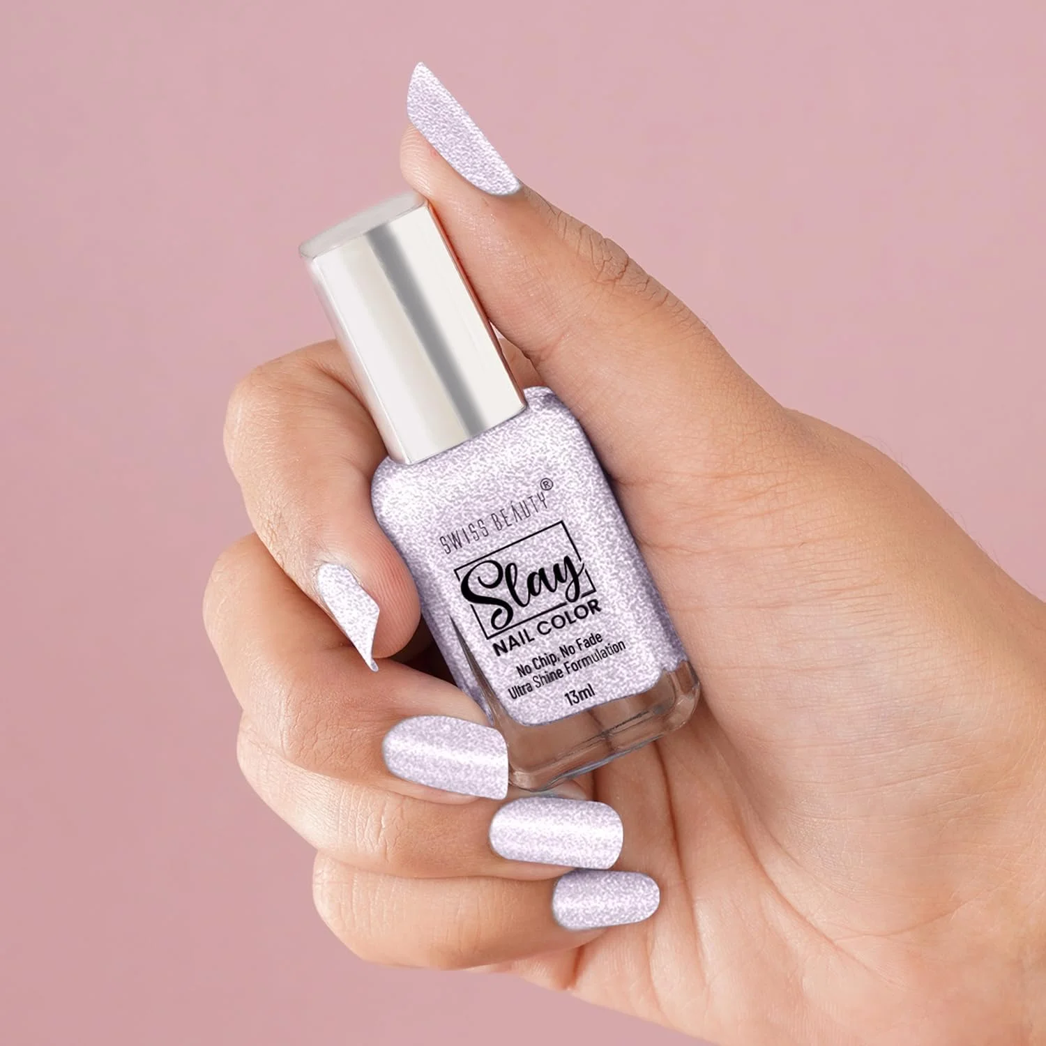 لاک ناخن سوییس بیوتی مدل Slay، فرمولاسیون براق، ماندگاری طولانی، 13 میلی لیتر، رنگ - Drizzle