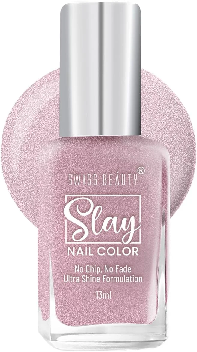 لاک ناخن سوییس بیوتی مدل Slay، فرمولاسیون براق کننده فوق العاده، ماندگاری طولانی، 13 میلی لیتر، رنگ - Pink Crush