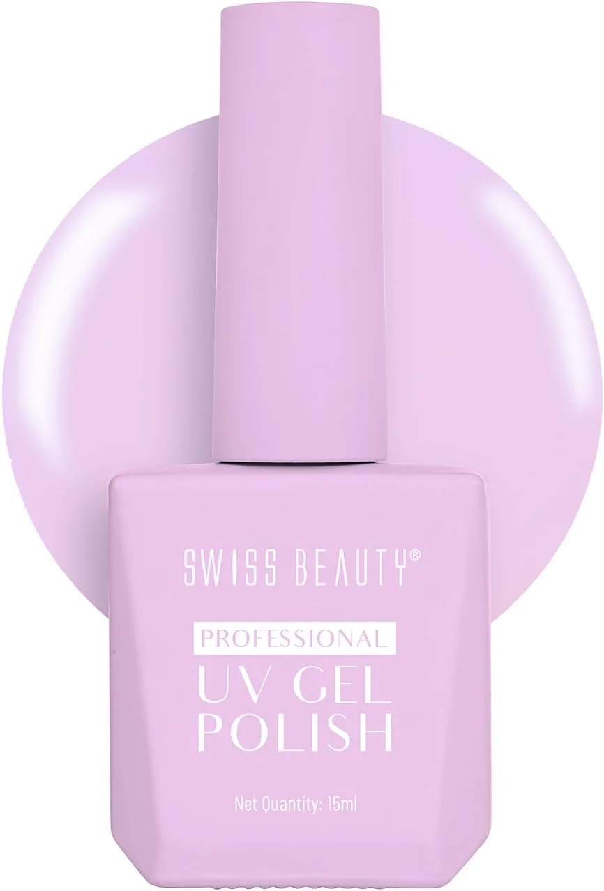 لاک ژل ناخن حرفه ای Swiss Beauty، ماندگاری تا 21 روز، پوشش فوق العاده براق، بدون لب پر شدن، بدون لک شدن، لاک ناخن با خشک شدن سریع، شماره 15، 15 میلی لیتر
