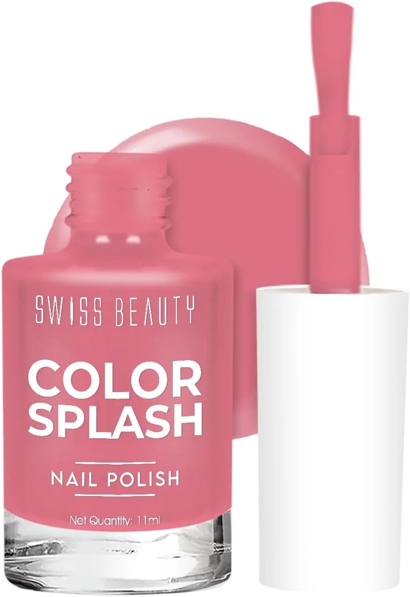 لاک ناخن کالر اسپلش Swiss Beauty با روکش ژلی براق | بدون لب پر شدن، خشک شدن سریع، رنگ لاک بادوام | رنگ- 23، 15 میلی لیتر
