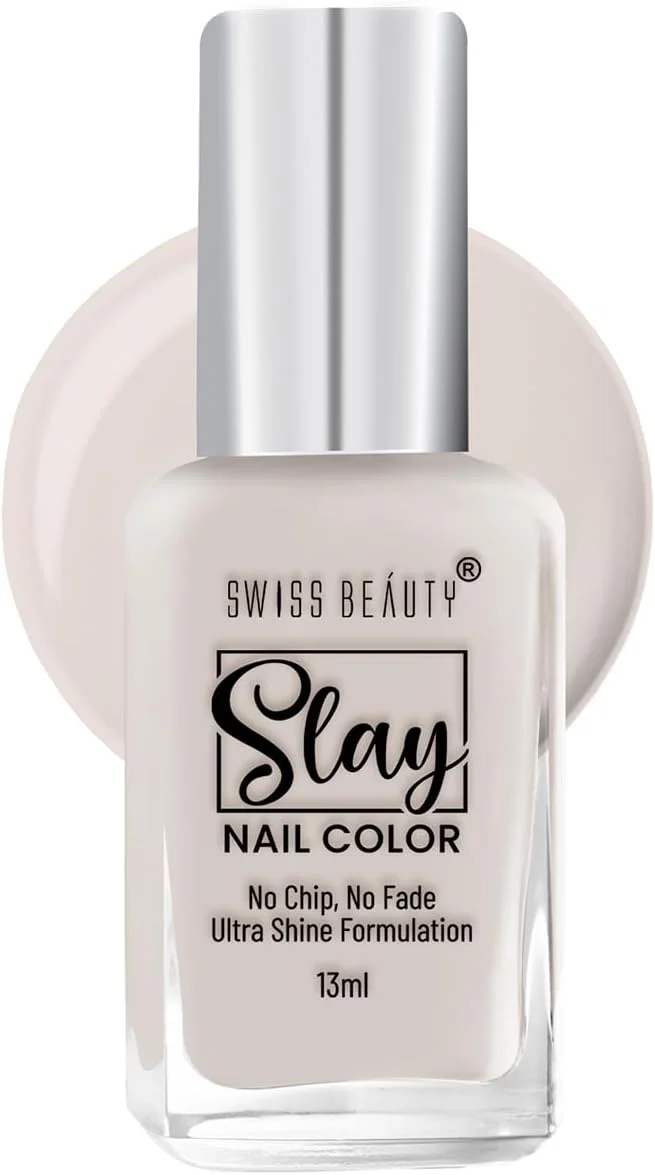 لاک ناخن سوییس بیوتی اسلی | روکش براق، لاک ناخن بادوام | مقاوم در برابر لب پر شدن، لاک ناخن سریع خشک شونده | رنگ: کرم کلاسیک، 25 میلی لیتر