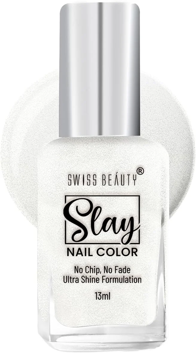 لاک ناخن سوییس بیوتی اسلی | خشک شدن سریع | فرمول ضد لب پر شدن | لاک ناخن با روکش براق | رنگ - مرواریدی، 13 میلی لیتر