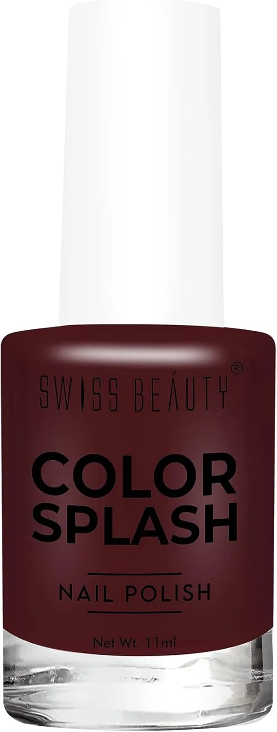 لاک ناخن سوییس بیوتی کالر اسپلش با روکش ژلی براق | بدون لب پر شدن، خشک شدن سریع، رنگ لاک ماندگار | شماره 56، 15 میلی لیتر