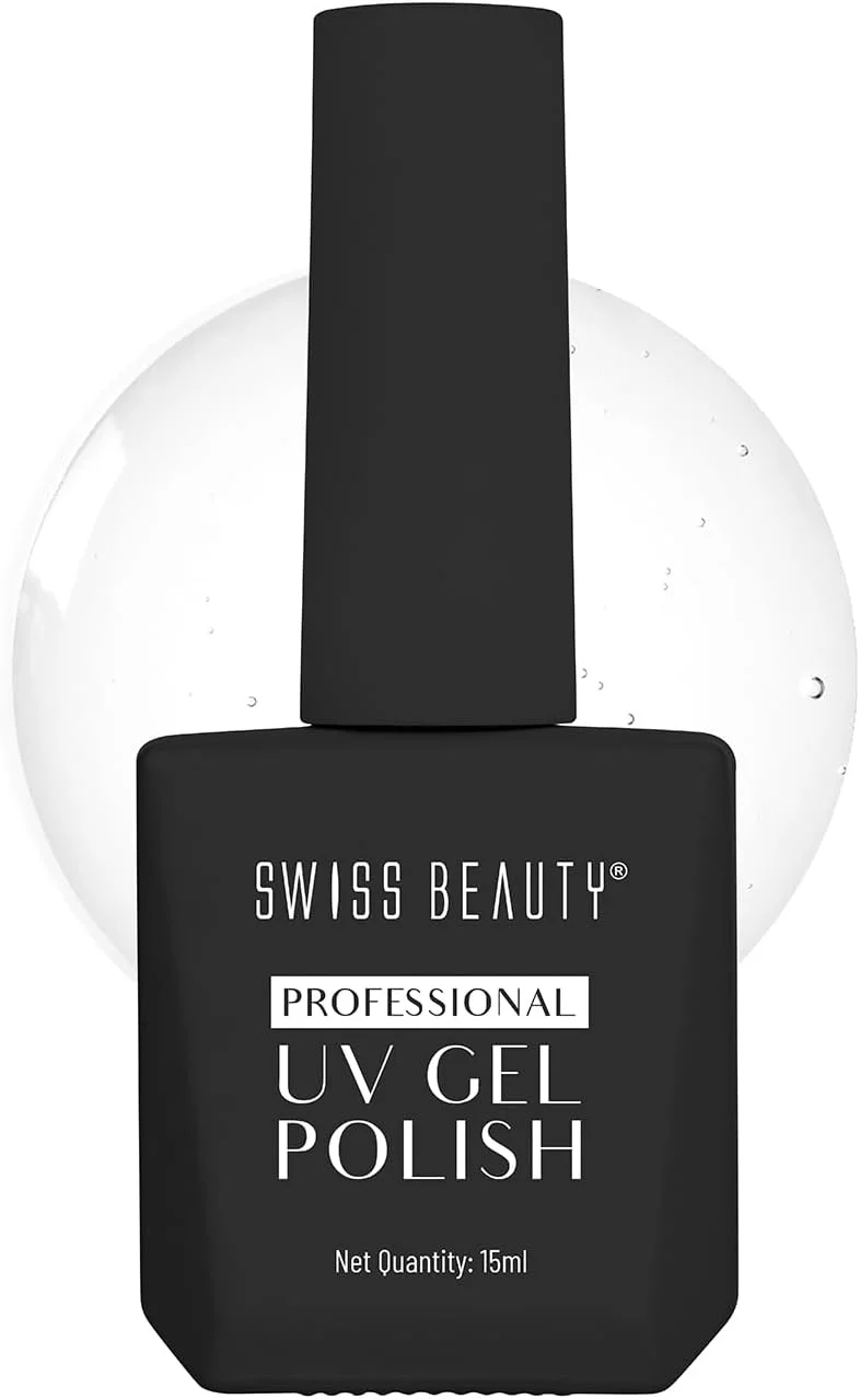 لاک ژل ناخن حرفه ای Swiss Beauty، ماندگاری تا 21 روز، پوشش فوق العاده براق، بدون لب پر شدن، بدون لک شدن، لاک ناخن با خشک شدن سریع، لایه رویی، 15 میلی لیتر