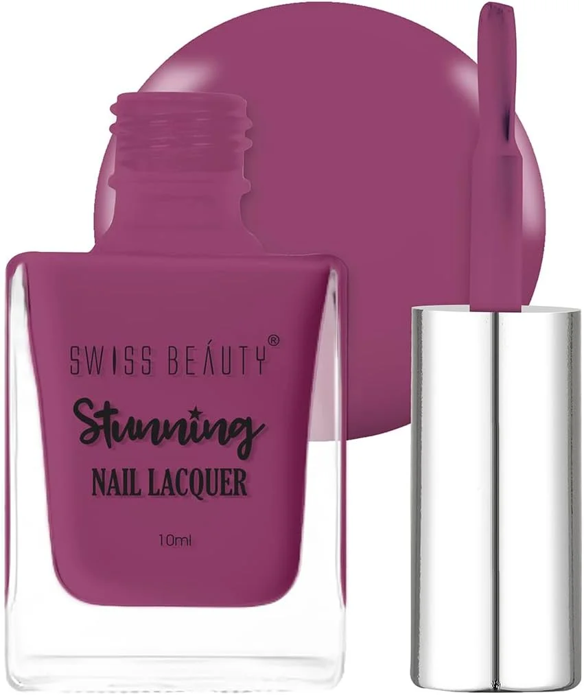 لاک ناخن خیره کننده Swiss Beauty، شماره رنگ 44، Purple Pamplona | 10 میلی لیتر