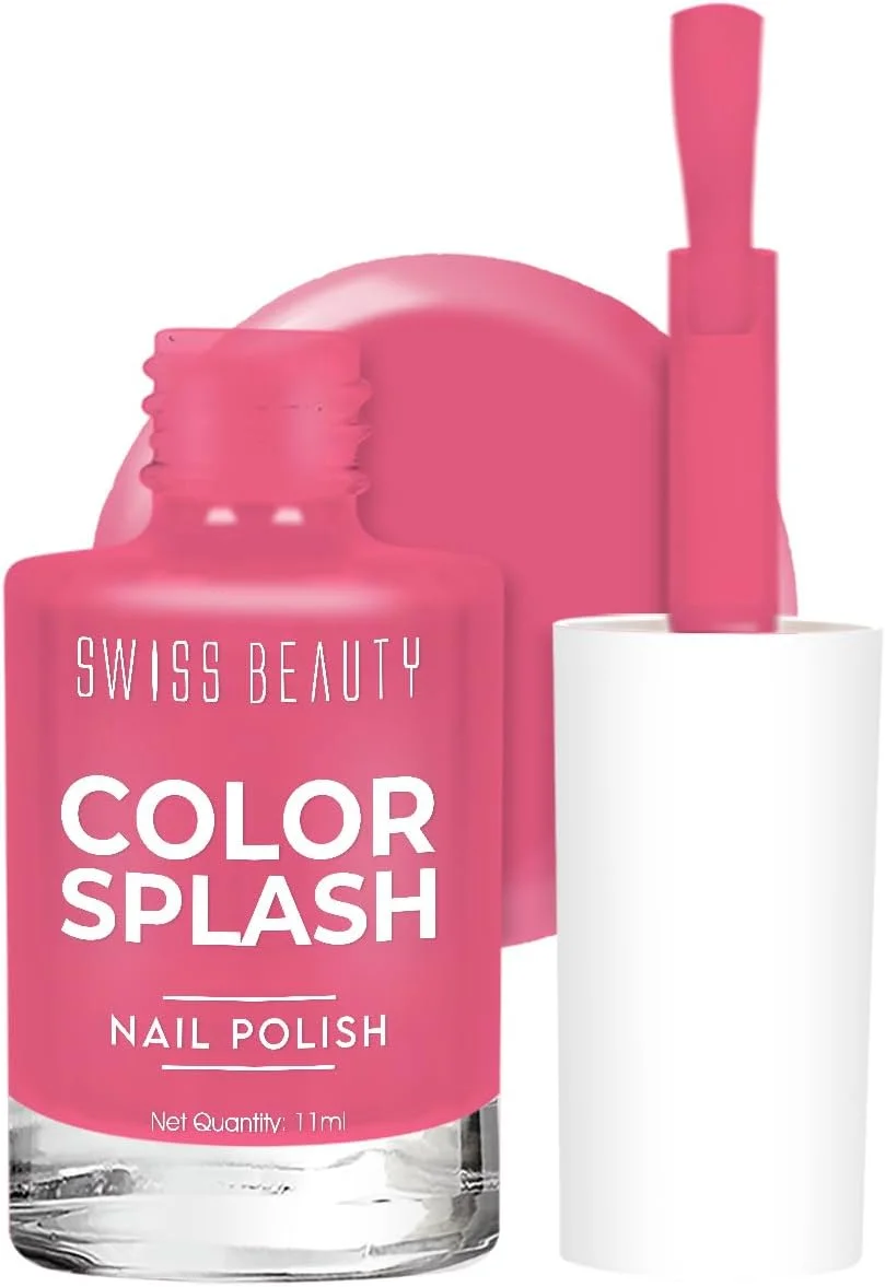 لاک ناخن کالر اسپلش Swiss Beauty با روکش ژلی براق | مقاوم در برابر لب پر شدن، خشک شدن سریع، رنگ ماندگار ناخن | رنگ - 26، 15 میلی لیتر