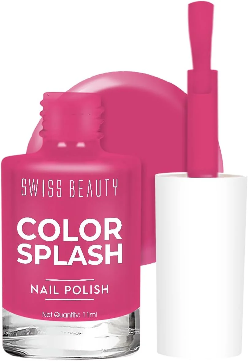 لاک ناخن کالر اسپلش سوییس بیوتی با روکش ژلی براق | بدون لب پر شدن، خشک شدن سریع، رنگ لاک بادوام | شماره 25، 15 میلی لیتر