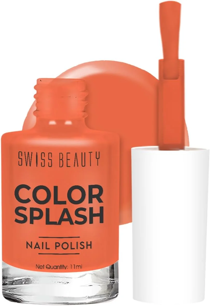 لاک ناخن سوییس بیوتی کالر اسپلش با روکش ژلی براق | بدون لب پر شدن، خشک شدن سریع، رنگ لاک بادوام | رنگ- 08، 15 میلی لیتر