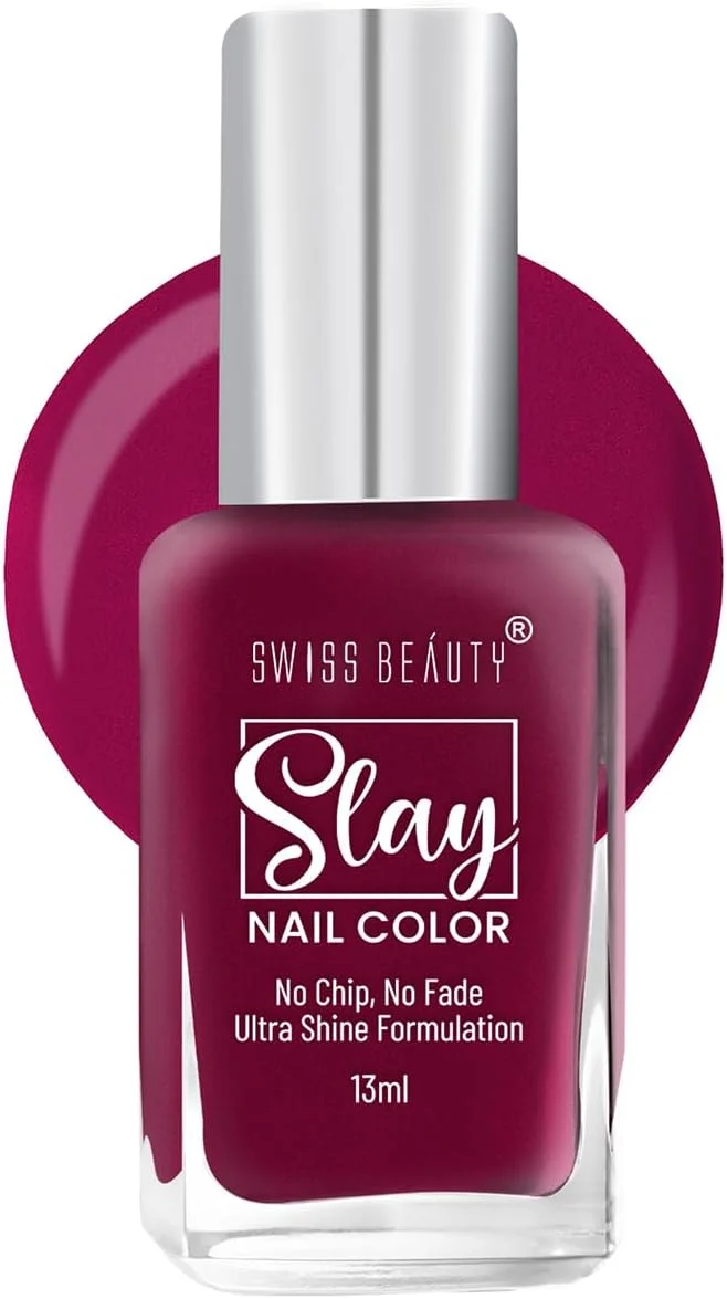 لاک ناخن سوییس بیوتی اسلی | خشک شدن سریع | فرمول ضد پوسته شدن | لاک ناخن با روکش براق | رنگ- صورتی کریستالی، 13 میلی لیتر