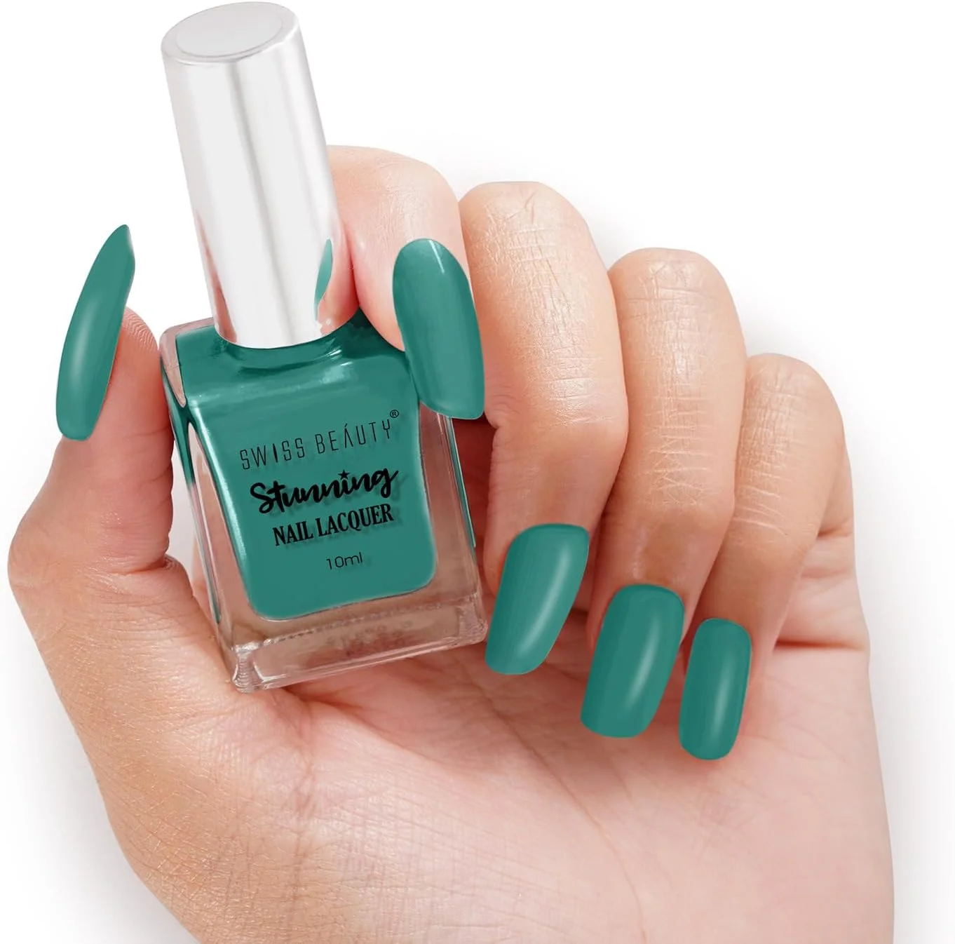 لاک ناخن خیره کننده Swiss Beauty، شماره رنگ 47، آبی-سبز اقیانوسی | 10 میلی لیتر