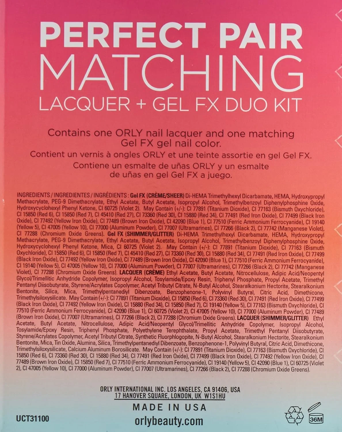 ست لاک و ژل منطبق اورلی، مدل Charged Up