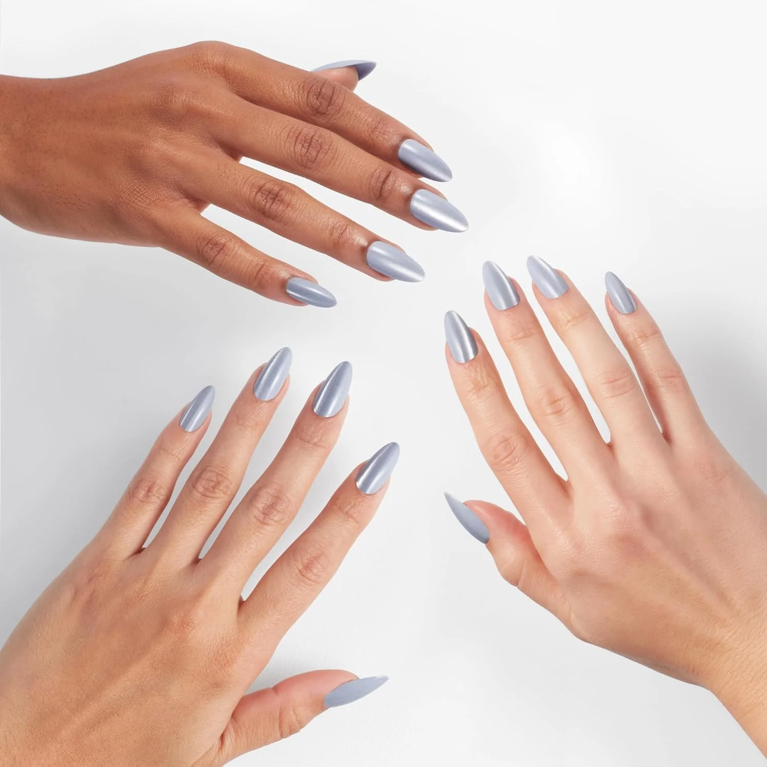 ناخن مصنوعی چسبی OPI xPRESS-ON Trailglazer - مخملی آبی، بلند و بادامی شکل - به همراه چسب ناخن - بادوام، قابل استفاده مجدد و بدون آسیب