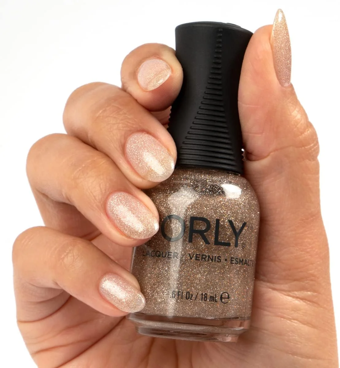 لاک ناخن اُرلی مدل "فقط یک توهم" | لاک ناخن براق هولوگرافیک طلایی از مجموعه لاک پاپ | 18 میلی لیتر