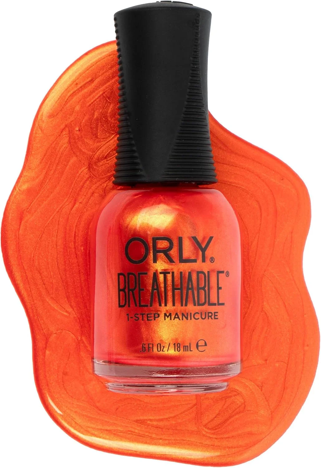 لاک ناخن مجموعه اورلی مدل نقطه ذوب | رنگ نارنجی طلایی براق | فرمول بادوام با پوشش کامل و درپوش ضد لغزش | وگان و بدون تست حیوانی (Erupt To No Good)