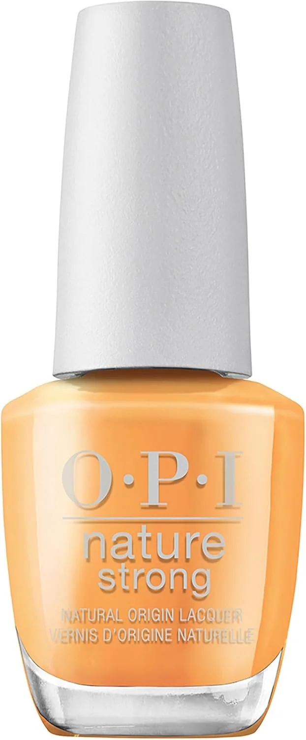 لاک ناخن OPI Nature Strong، ماندگاری 7 روزه، درخشش بالا، وگان با مواد طبیعی، رنگ نارنجی Bee the Change، 15 میلی لیتر